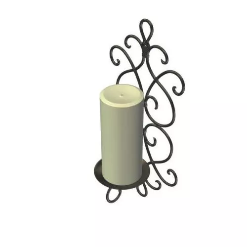 Brass Sconce Lamp Antique 3d model