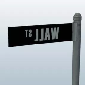 Wall Street Sign 3d model