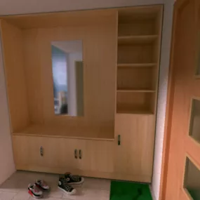 Wooden Wardrobe 3d model