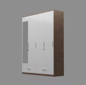 Wardrobe 4 Doors Furniture 3d model