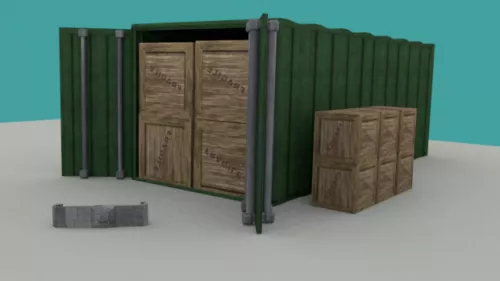 Steel Bulk Container 3d model