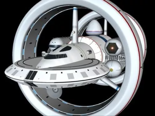 Drop Ship Futuristic Spacecraft 3d model