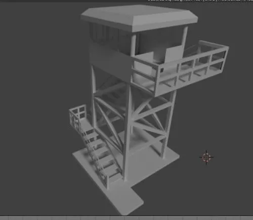 Army Wooden Watch Tower 3d model Army Wooden Watch Tower 3d model
