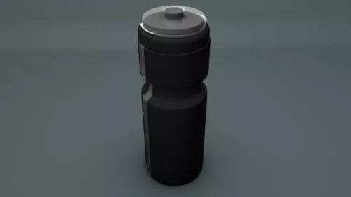 Plastic Bottle With Cup 3d model
