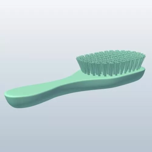 Brush On Plate Board 3d model