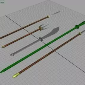 Vintage Weapons Collection 3d model