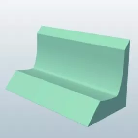 Wedge Bench Furniture 3d model