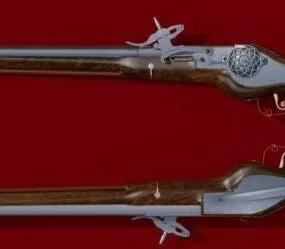 Wheel Lock Pistol Gun 3d model