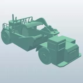 Wheel Tractor Scraper Vehicle 3d model