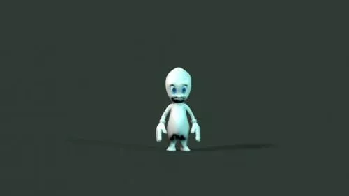 White Gosh Cartoon Character 3d model White Gosh Cartoon Character 3d model