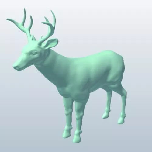 Statue Of Deer 3d model