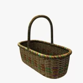 Wicker Basket 3d model