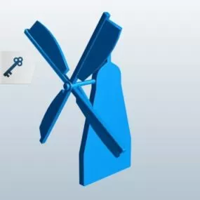 Windmill Flat House 3d model