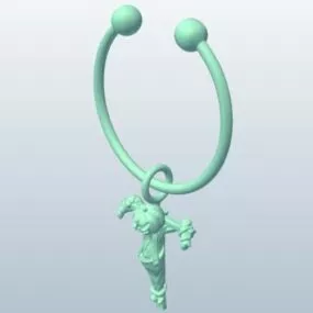Wine Glass Fob 3d model
