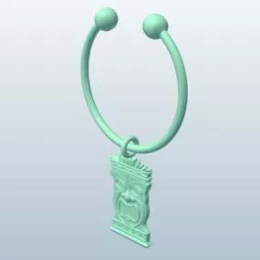 Wine Glass Fob Tiki 3d model