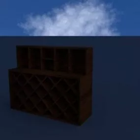 Wine Shelves Furniture 3d model