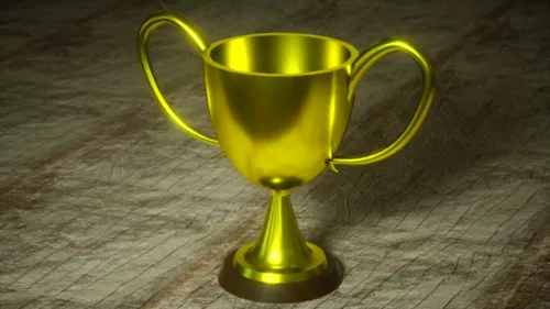 Honey In Glass Cup With Spoon 3d model