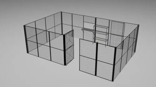 Vertical Steel Cage 3d model