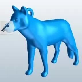 Wolf Lowpoly Figurine 3d model