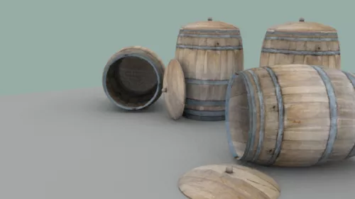 Wine Barrel One Stand 3d model