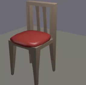 Wood Chair Small Lowpoly 3d model