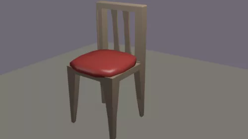 Wood Chair Small Lowpoly 3d model Wood Chair Small Lowpoly 3d model