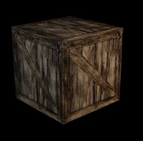 Rustic Wood Crate 3d model