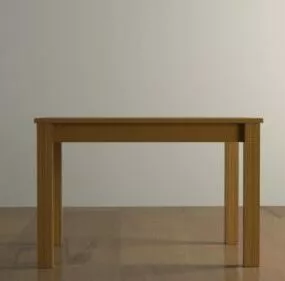 Wood Simple Table 3d model