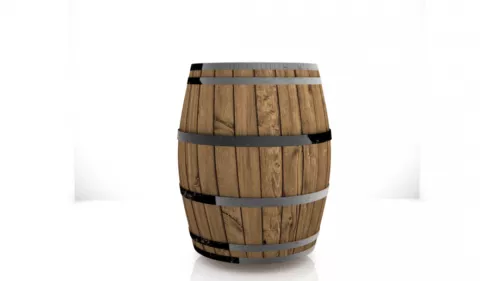 Pirate Barrels Stack 3d model