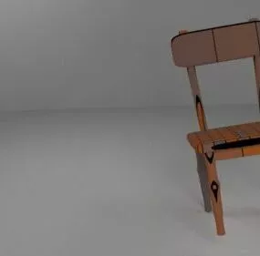 Common Wooden Chair V1 3d model