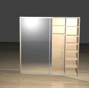 Bedroom Wooden Wardrobe 3d model