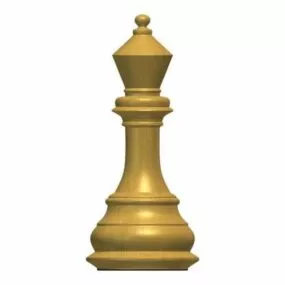Wooden Chess Bishop 3d model