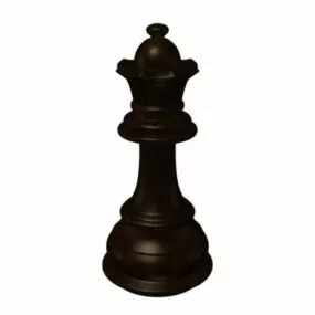 Black Wooden Chess Queen Printable 3d model
