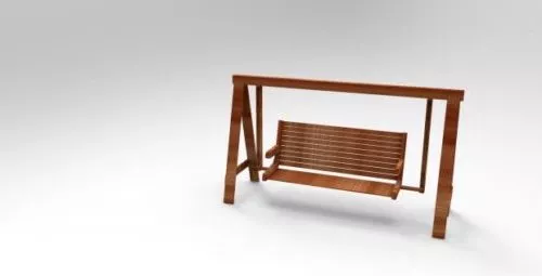 Садовые деревянные качели Бесплатная 3d модель - .Fbx, .Ma, Мб, .Obj ...