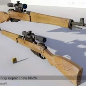 WW2 Sniper gun 3d model