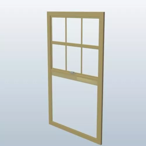 Double Hung Window Pine Wood Free 3d Model - .Obj, .Stl - Open3dModel