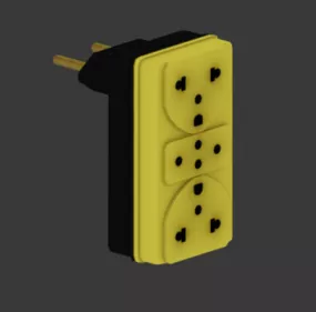 Old Yellow Socket 3d model
