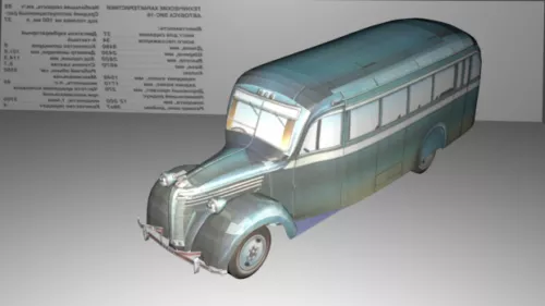 Green Bus Transport 3d model