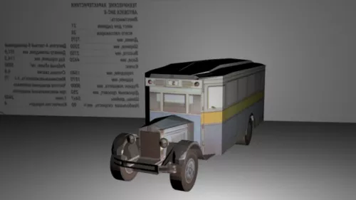 Zis-8 Vintage Car 3d model Zis-8 Vintage Car 3d model