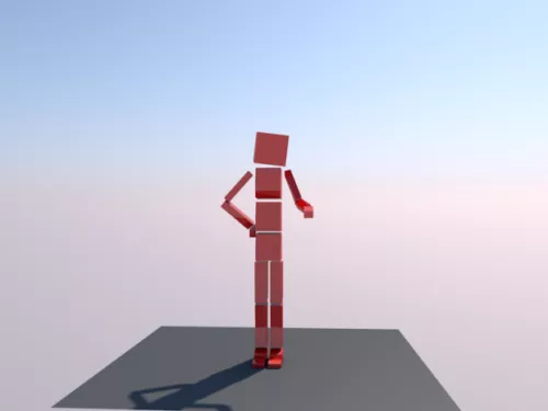 Cube Man Simple Character 3d model Cube Man Simple Character 3d model