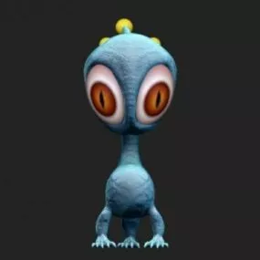 Alien Cartoon Character 3d model