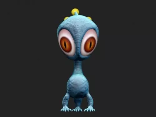 Cartoon Text Crunch 3d model