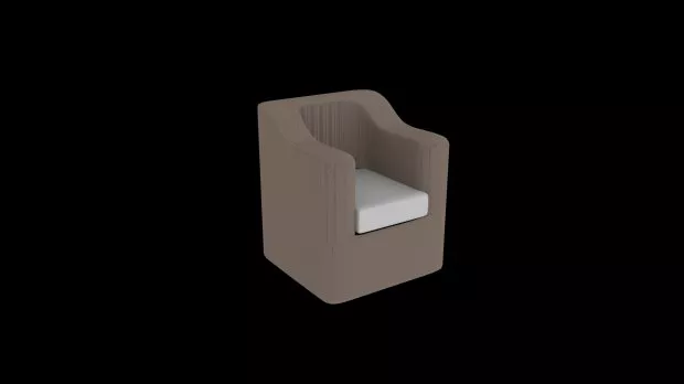 Green Round Column Base For Building 3d model