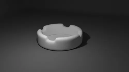Lit Cigarette Ashtray 3d model