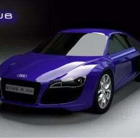 Violet Audi R8 Car 3d model