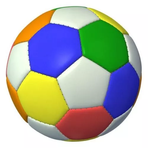 Colorful Football Ball 3d model Colorful Football Ball 3d model