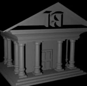 Classic Bank Building 3d model