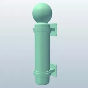 Barber Shop Pole 3d model