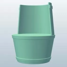 Cylinder Barrel Chair 3d model