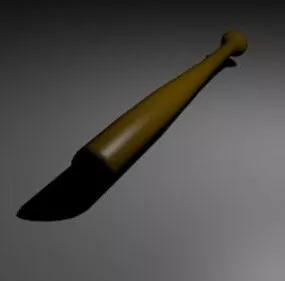 Wood Baseball Bat 3d model